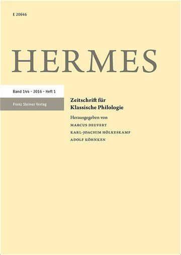 jstor zeitschrift hermes|Hermes (classical philology journal) .